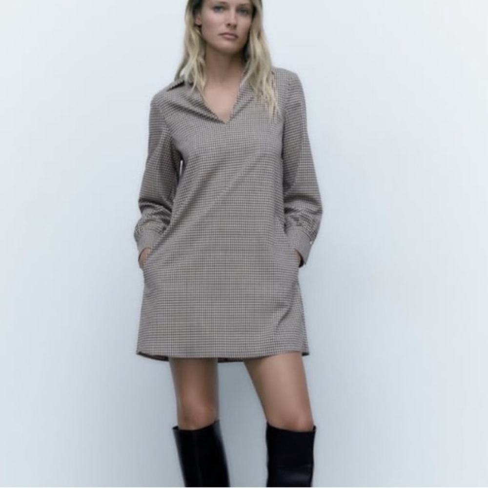 Zara Basic Collection Gingham Flannel Plaid Mini … - image 6